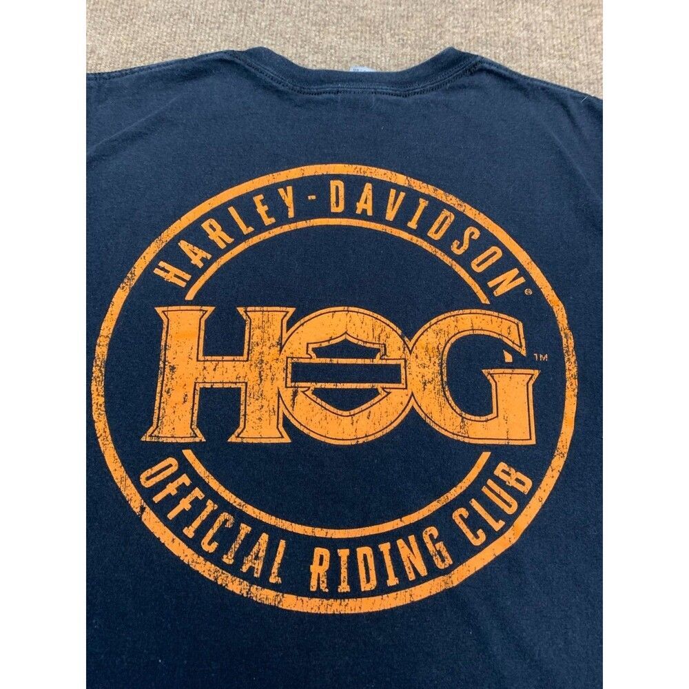 Harley-Davidson Shirt Mens XL HOG Owners Group Riding Club Heavy Cotton Gildan